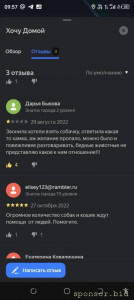 Отзывы с Яндекс карт