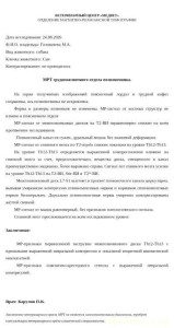 Описание МРТ грудо-поясничного отдела